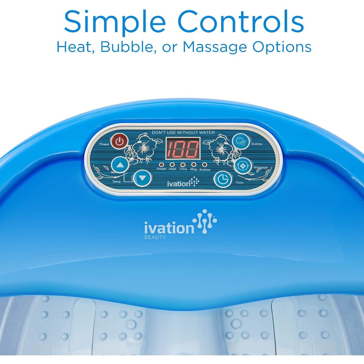 Ivation Foot Spa Massager, Pedicure Foot Spa with Heated Bath & Automatic Massage Rollers