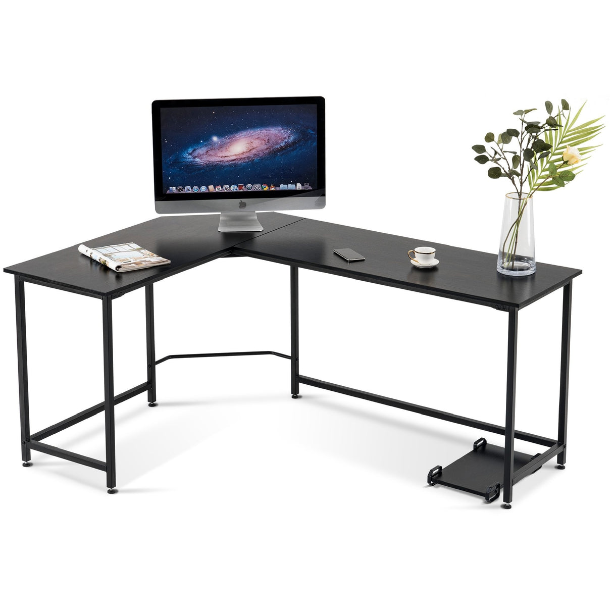 MCombo Corner Desk L-Shaped Desk for Home Office, MDF 7121