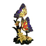 Ivonne 2-light Butterfly 12-inch Tiffany-style Garden Table Lamp