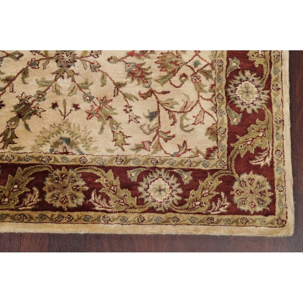 Floral Agra Oriental Area Rug Hand-tufted Wool Carpet - 5'3" x 8'3"