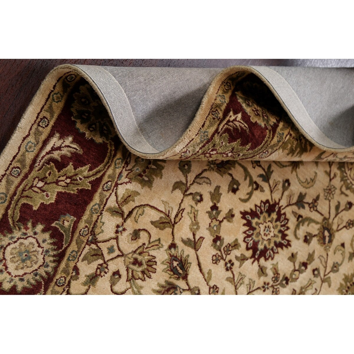 Floral Agra Oriental Area Rug Hand-tufted Wool Carpet - 5'3" x 8'3"