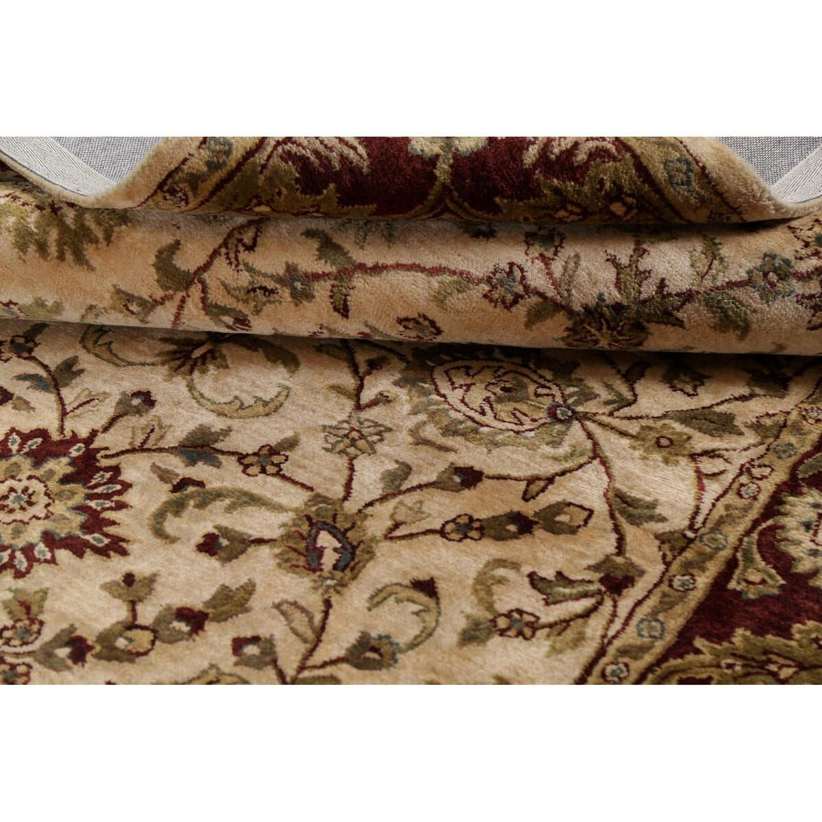 Floral Agra Oriental Area Rug Hand-tufted Wool Carpet - 5'3" x 8'3"