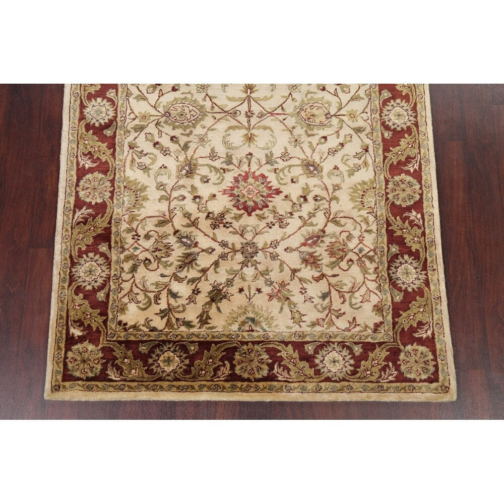 Floral Agra Oriental Area Rug Hand-tufted Wool Carpet - 5'3" x 8'3"