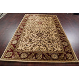 Floral Agra Oriental Area Rug Hand-tufted Wool Carpet - 5'3" x 8'3"