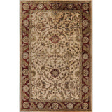 Floral Agra Oriental Area Rug Hand-tufted Wool Carpet - 5'3" x 8'3"