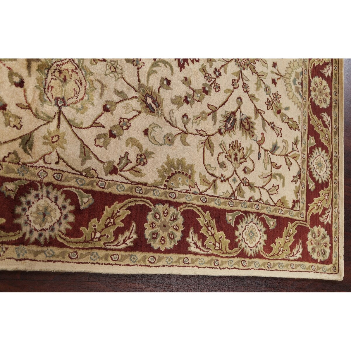 Floral Agra Oriental Area Rug Hand-tufted Wool Carpet - 5'3" x 8'3"