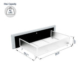 Ivory Boucle Upholstered Platform Bed with 4 Storage Drawers,Queen Size