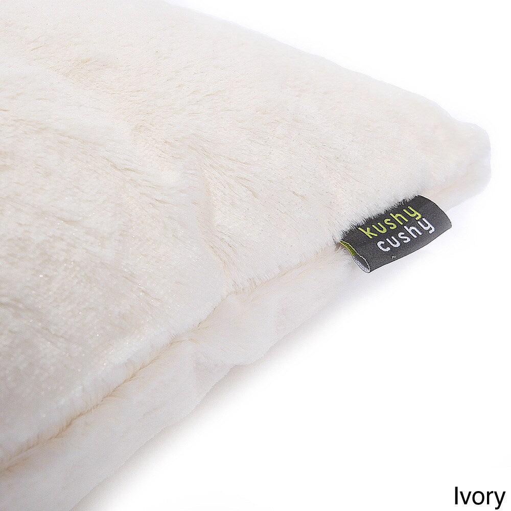 Aurora Home Faux Mink 12x12-inch Decorative Pillows (Set of 2)
