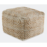 Ivory/Natural Casual Pouf
