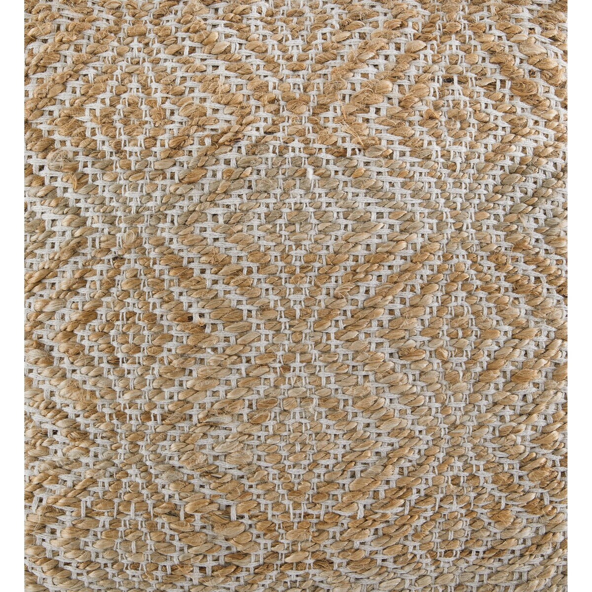 Ivory/Natural Casual Pouf