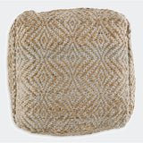 Ivory/Natural Casual Pouf