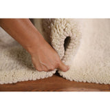 Ivory Solid Contemporary Moroccan Rug Hand-knotted Wool Carpet - 2'0" x 3'0"