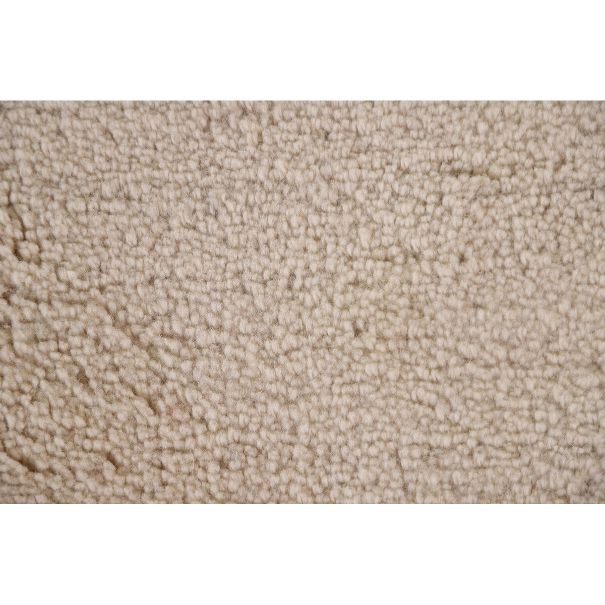 Ivory Solid Contemporary Moroccan Rug Hand-knotted Wool Carpet - 2'0" x 3'0"