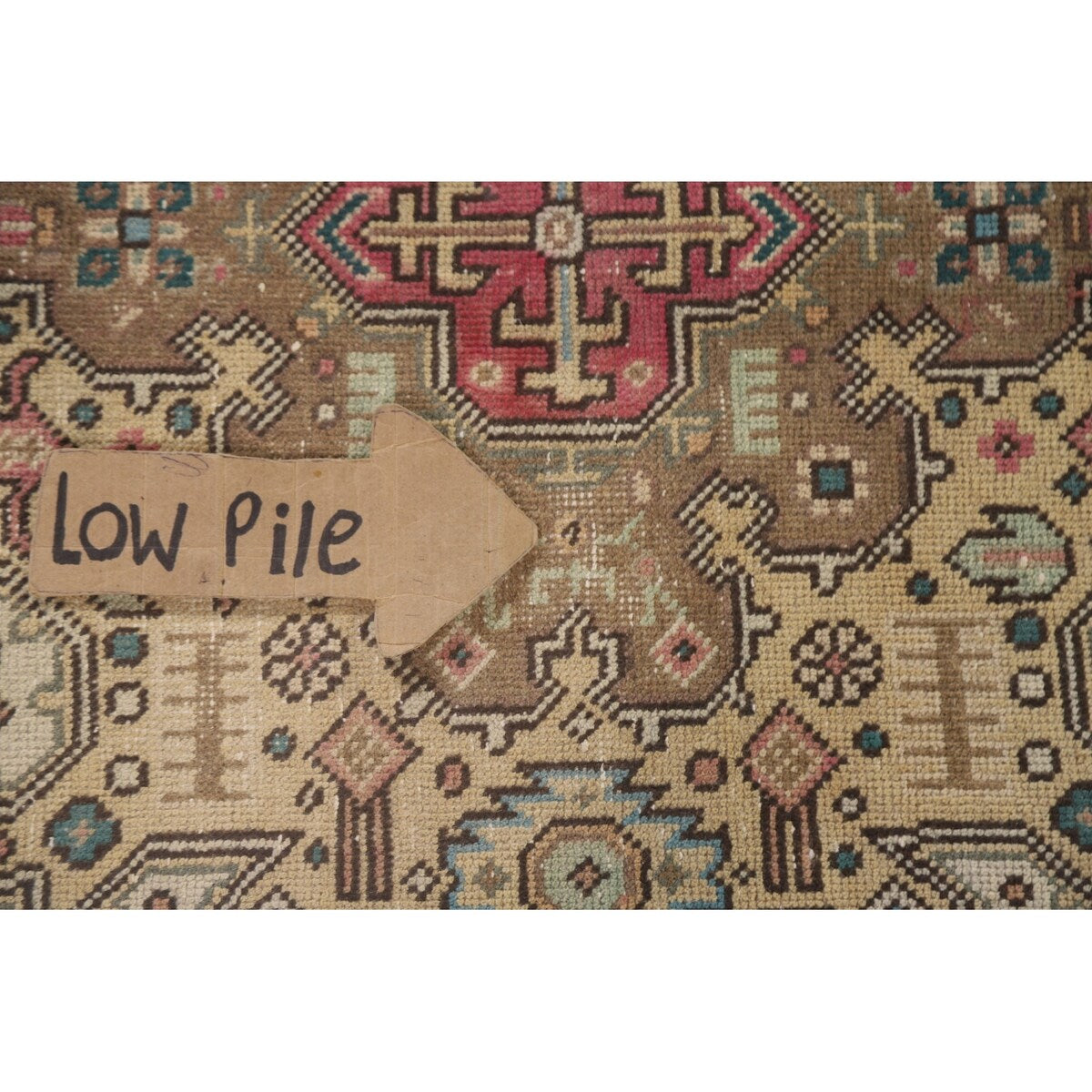 Ivory Tabriz Persian Vintage Area Rug Hand-knotted Wool Carpet - 6'4" x 9'5"