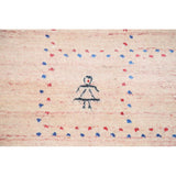 Ivory Tribal Gabbeh Indian Area Rug Hand-knotted Wool Carpet - 9'0" x 11'6"