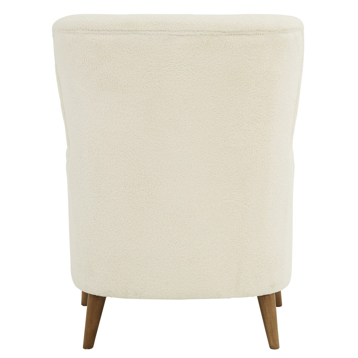 Sagebrook Home Neutral Modern Ivory Winged Back Arm Chair Contemporary Accent Chair - 32" x 35" x 42"