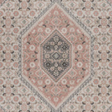 Sevita Gray and Blush Pink Oriental Area Rug