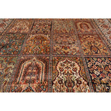 Ivory,Rust Persian Oriental Area Rug Silk Traditional Oriental Area Rug (4x6) - 4'1" x 6'2"