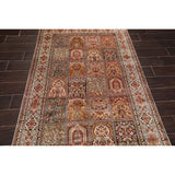 Ivory,Rust Persian Oriental Area Rug Silk Traditional Oriental Area Rug (4x6) - 4'1" x 6'2"