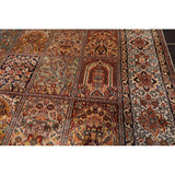 Ivory,Rust Persian Oriental Area Rug Silk Traditional Oriental Area Rug (4x6) - 4'1" x 6'2"
