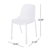 Ivy Outdoor Modern Stacking Dining Chair (Set of 2) by Christopher Knight Home - 19.50" W x 21.50" D x 32.00" H