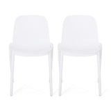 Ivy Outdoor Modern Stacking Dining Chair (Set of 2) by Christopher Knight Home - 19.50" W x 21.50" D x 32.00" H