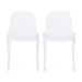 Ivy Outdoor Modern Stacking Dining Chair (Set of 2) by Christopher Knight Home - 19.50" W x 21.50" D x 32.00" H