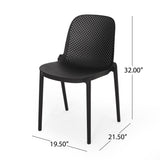 Ivy Modern Stacking Outdoor Dining Chair (Set of 4) by Christopher Knight Home - 19.50" W x 21.50" L x 32.00" H
