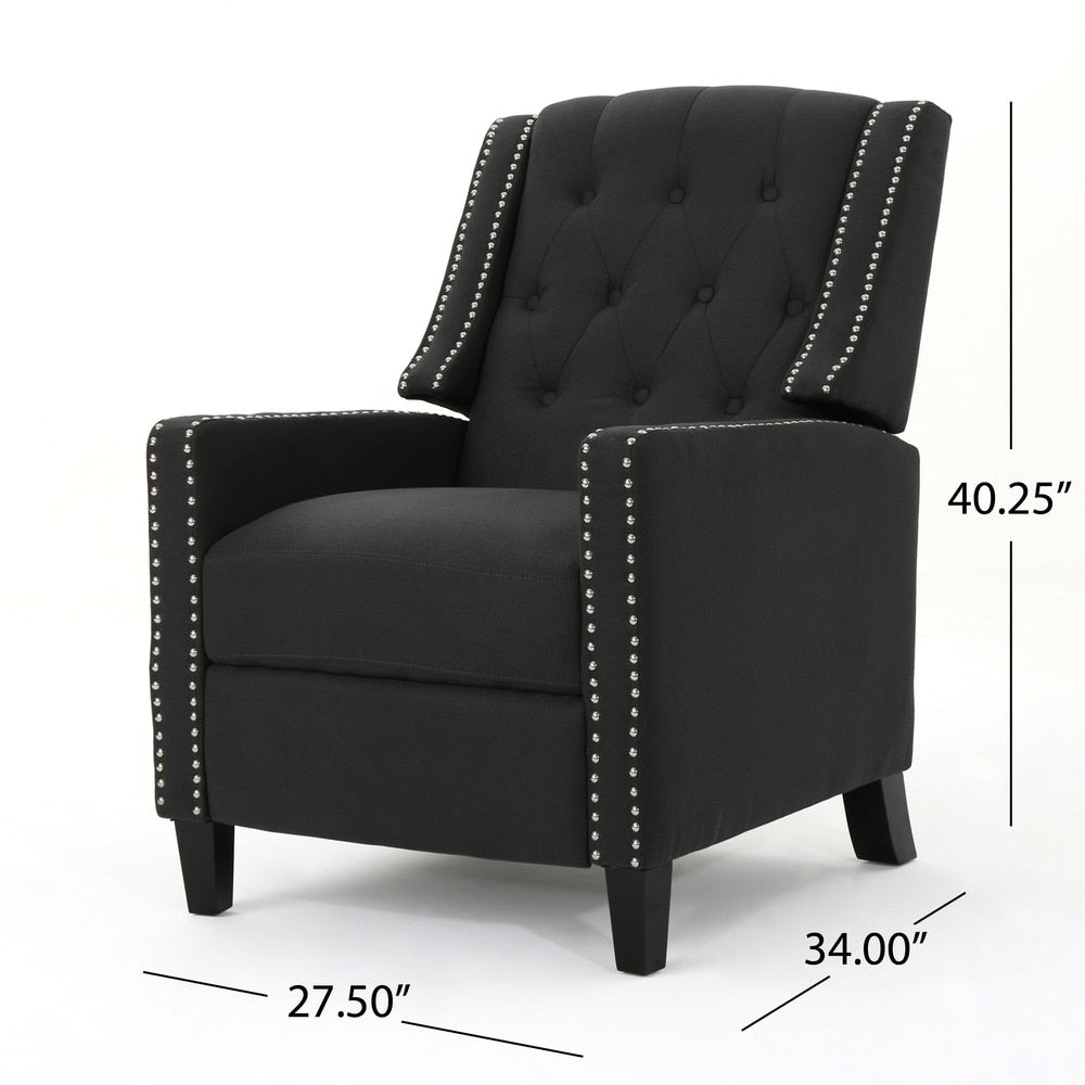 Izidro Tufted Fabric Recliner by Christopher Knight Home