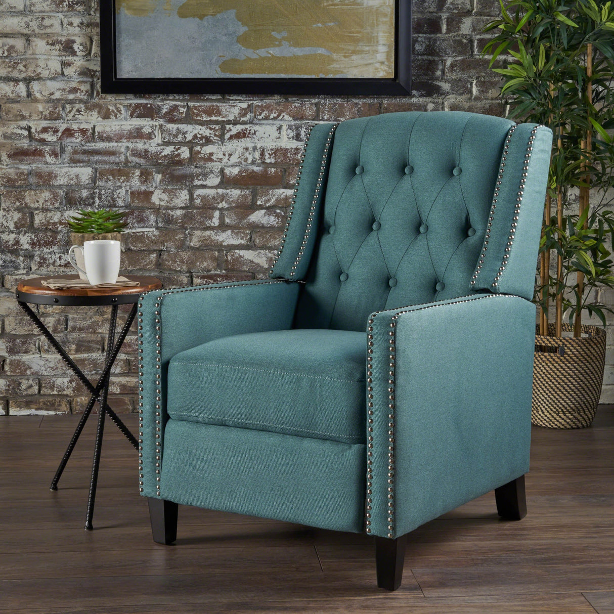 Izidro Tufted Fabric Recliner by Christopher Knight Home