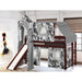 JACKPOT Prince & Princess Low Loft Twin Bed, Ladder Slide Tent & Tower