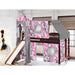 JACKPOT Prince & Princess Low Loft Twin Bed, Ladder Slide Tent & Tower