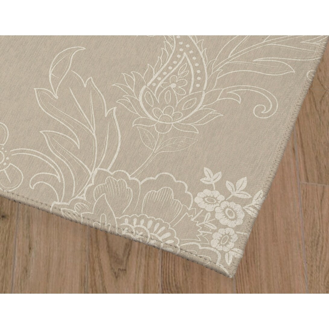 JACOBEAN FLORAL LINEN Outdoor Rug By Kavka Designs
