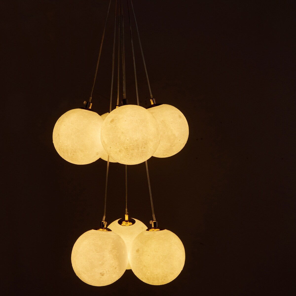 JASIWAY 7-Light 3D Printed Cluster Chandelier Island Pendant
