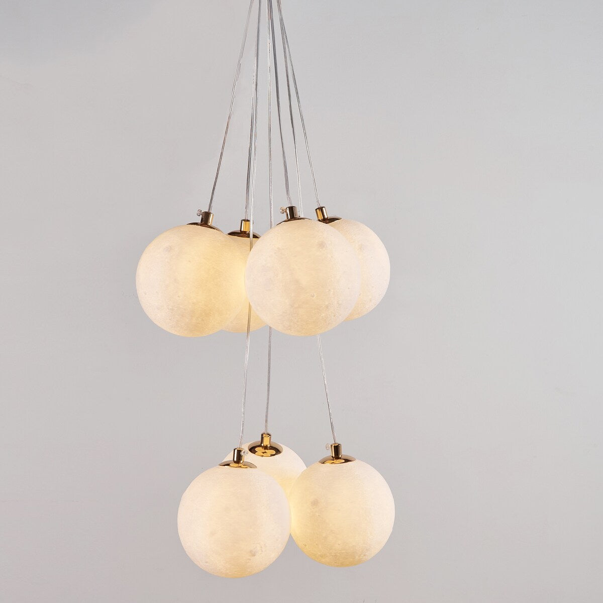 JASIWAY 7-Light 3D Printed Cluster Chandelier Island Pendant