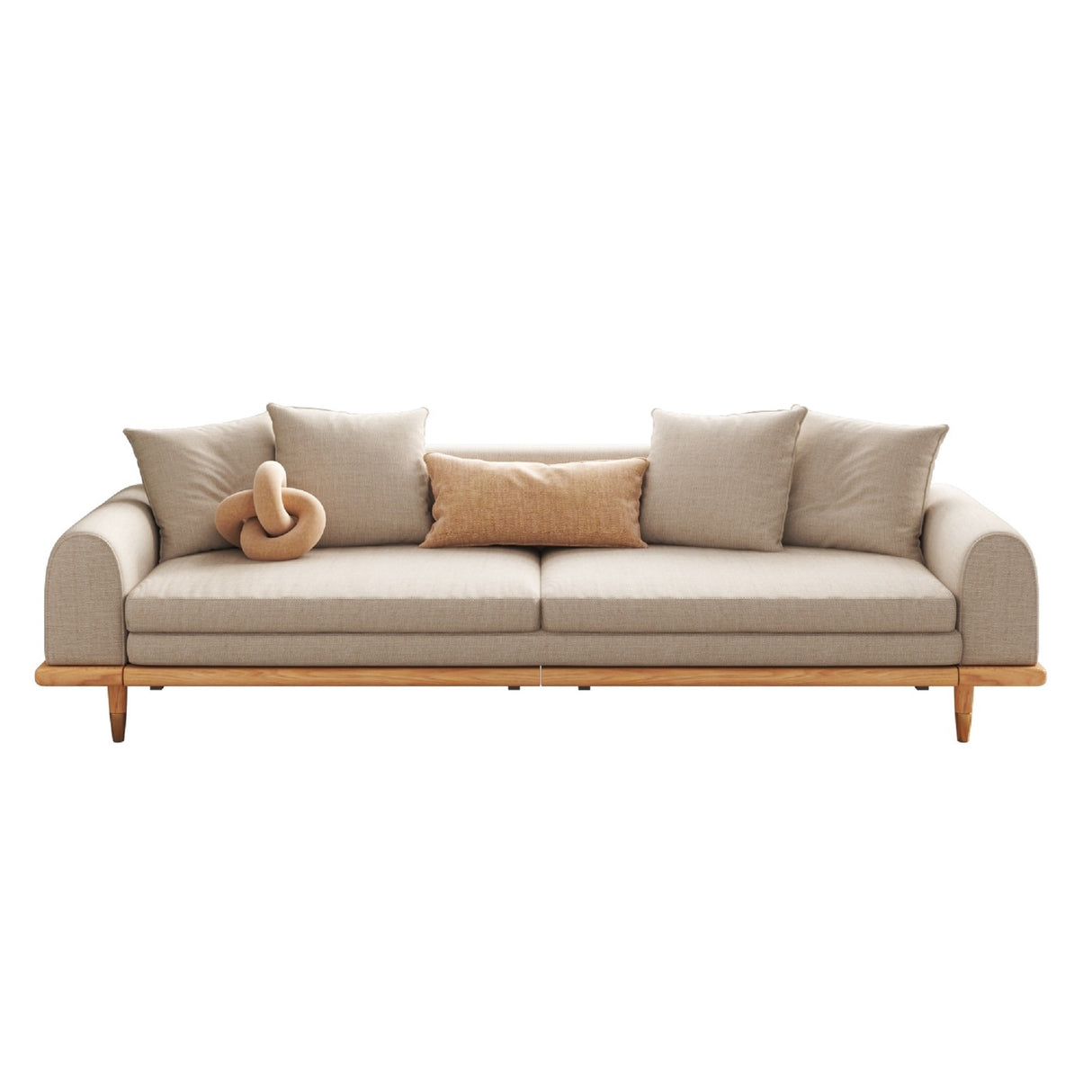 JASIWAY 78.74'' Upholstered Sleeper Sofa, Beige