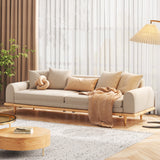 JASIWAY 78.74'' Upholstered Sleeper Sofa, Beige
