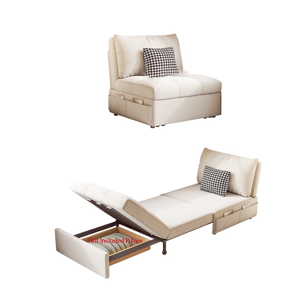 JASIWAY Convertible Sleeper Sofa Chair Bed with Storage