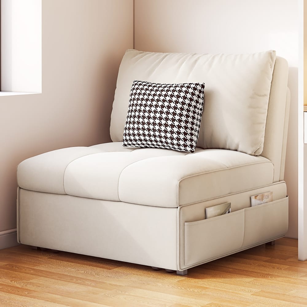 JASIWAY Convertible Sleeper Sofa Chair Bed with Storage