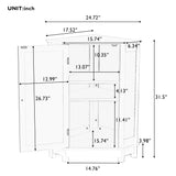 JASIWAY Triangle Bathroom Storage Cabinet with Adjustable Shelves
