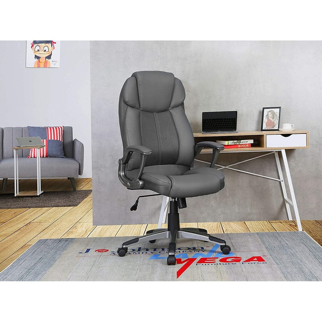 JJS High Back Swivel Ergonomic Executive Office Chair