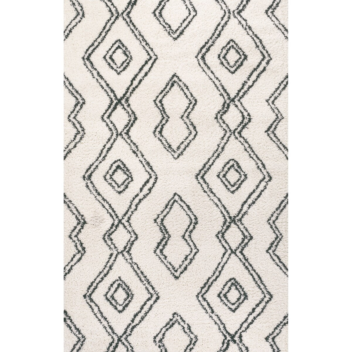 JONATHAN Y Alaro Moroccan Style Diamond Shag Area Rug