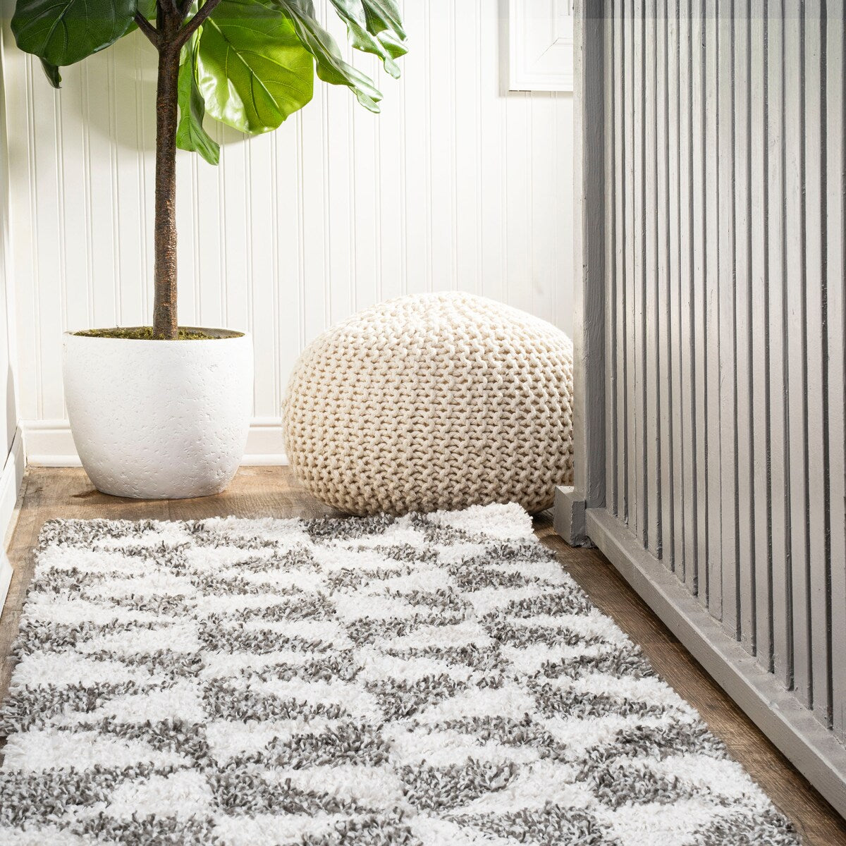 JONATHAN Y Inca Geometric Shag Area Rug