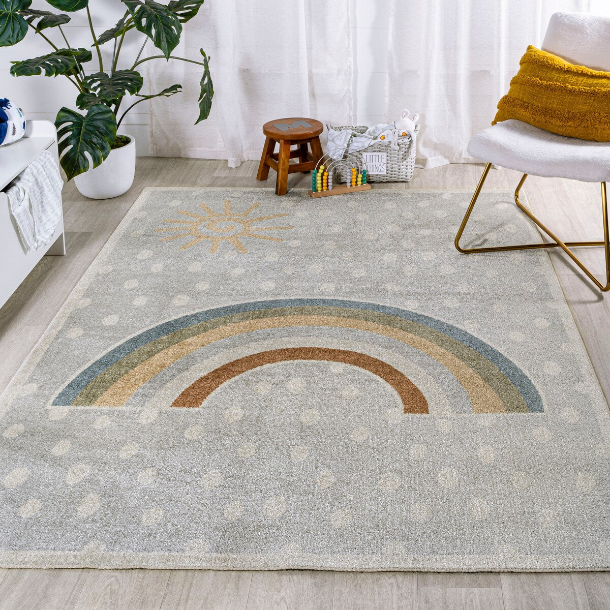 JONATHAN Y Alhambra Geometric Striped Area Rug