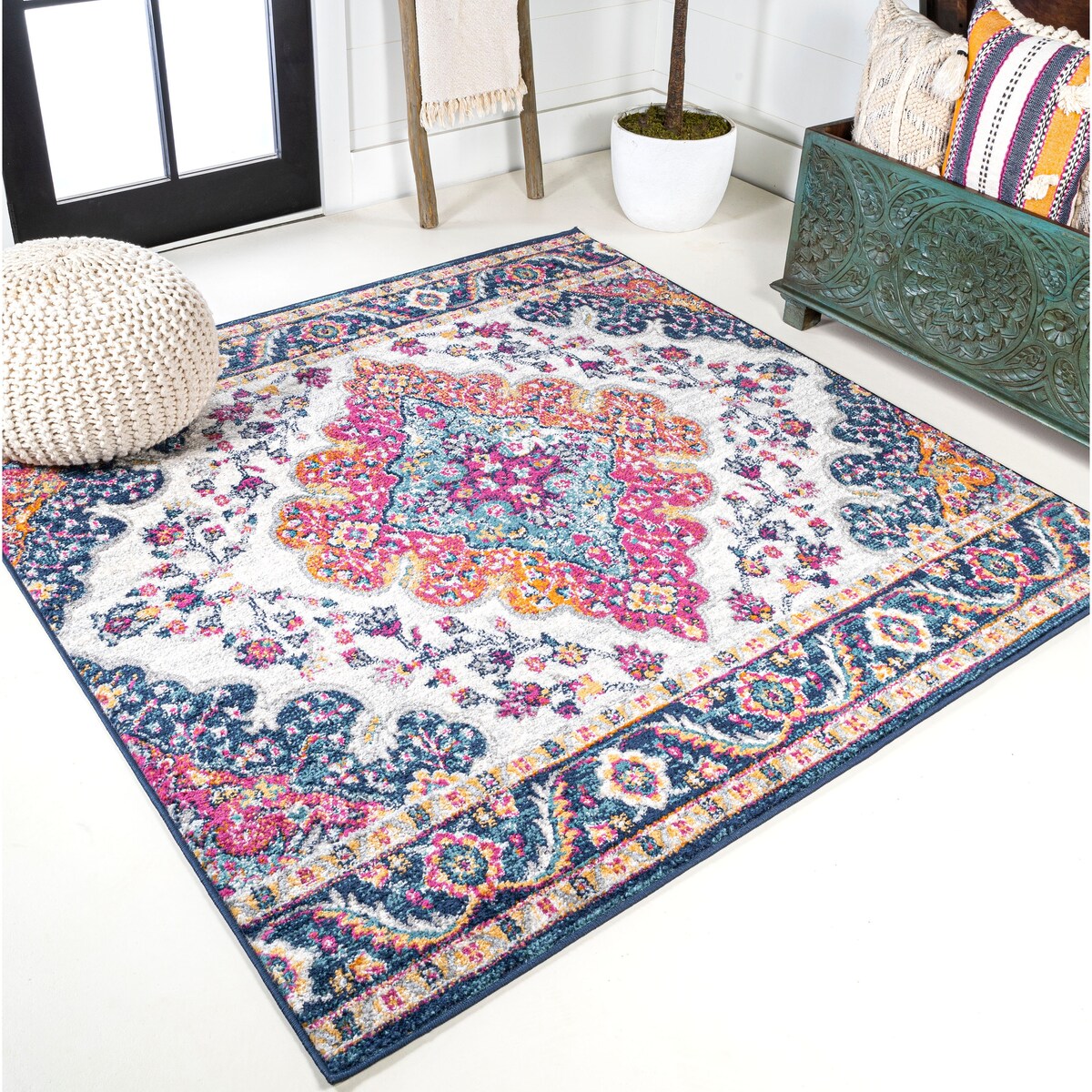 JONATHAN Y Bohemian FLAIR Boho Vintage Medallion Area Rug