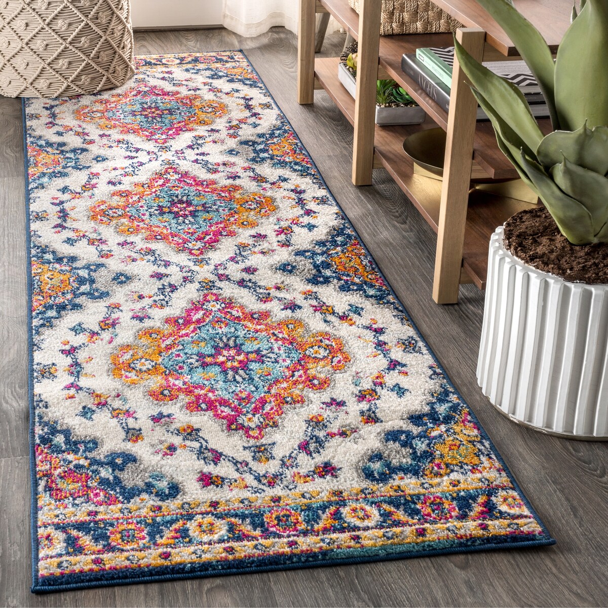JONATHAN Y Bohemian FLAIR Boho Vintage Medallion Area Rug