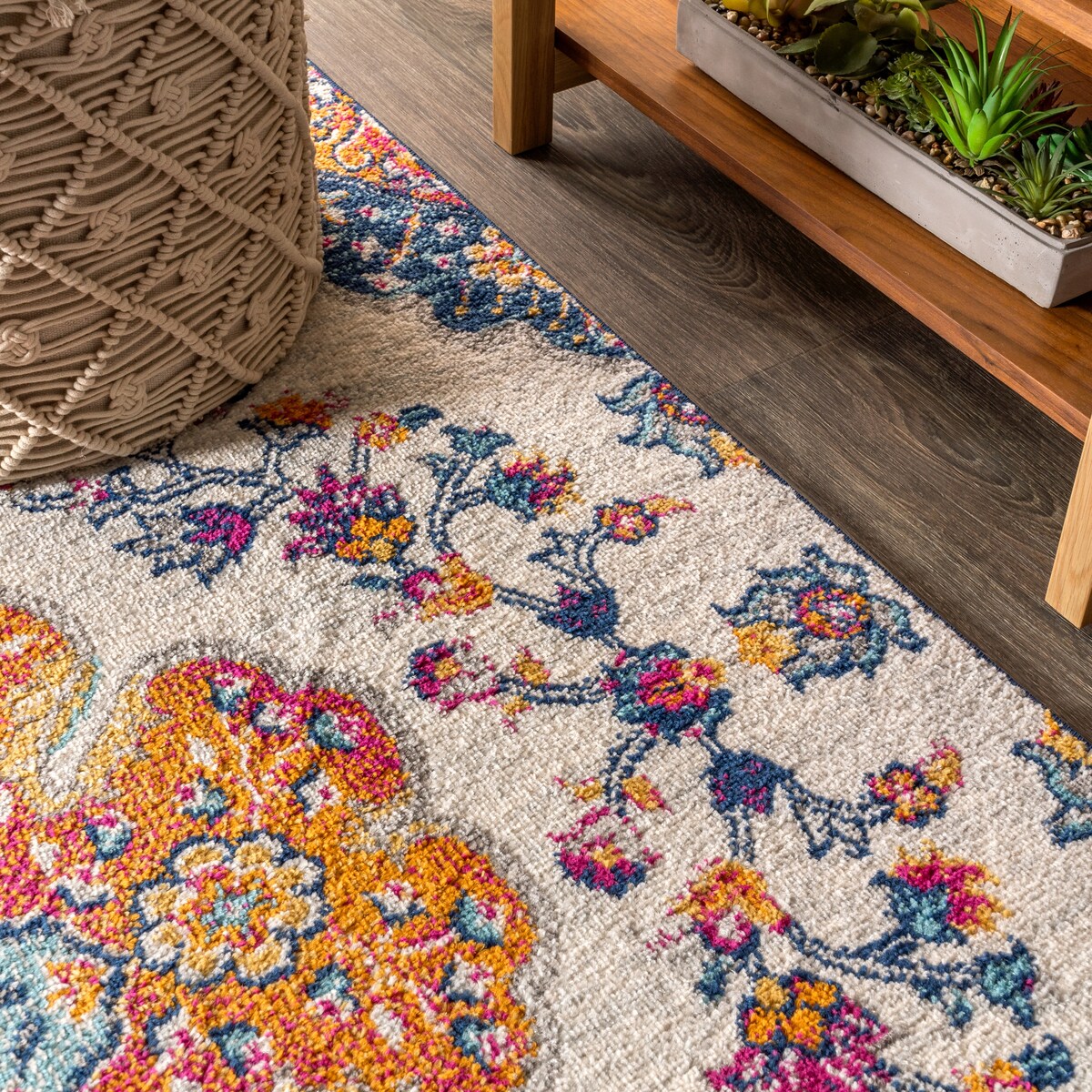 JONATHAN Y Bohemian FLAIR Boho Vintage Medallion Area Rug