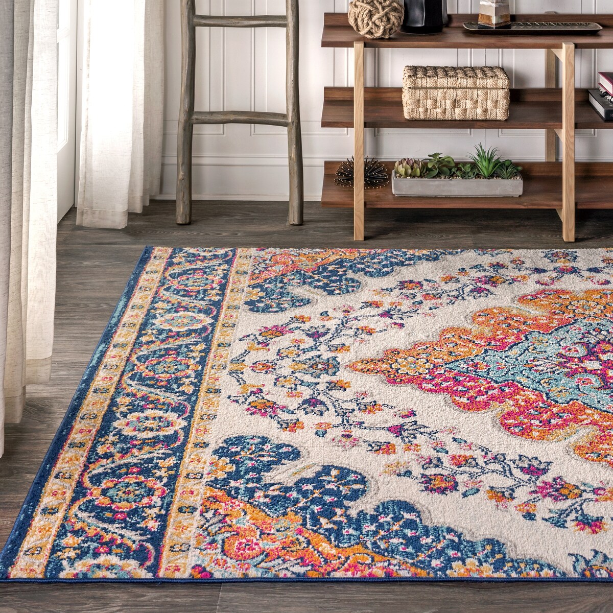 JONATHAN Y Bohemian FLAIR Boho Vintage Medallion Area Rug