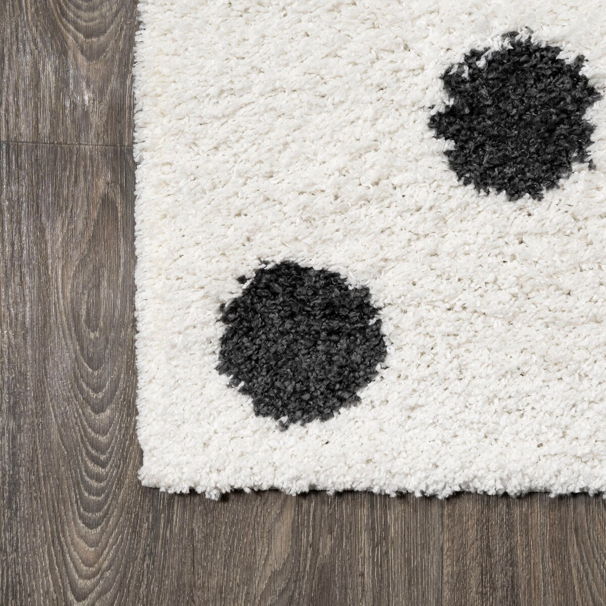 JONATHAN Y Caimari Modern Charcoal Dot Shag Area Rug