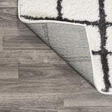 JONATHAN Y Cami Geometric Grid Shag Area Rug